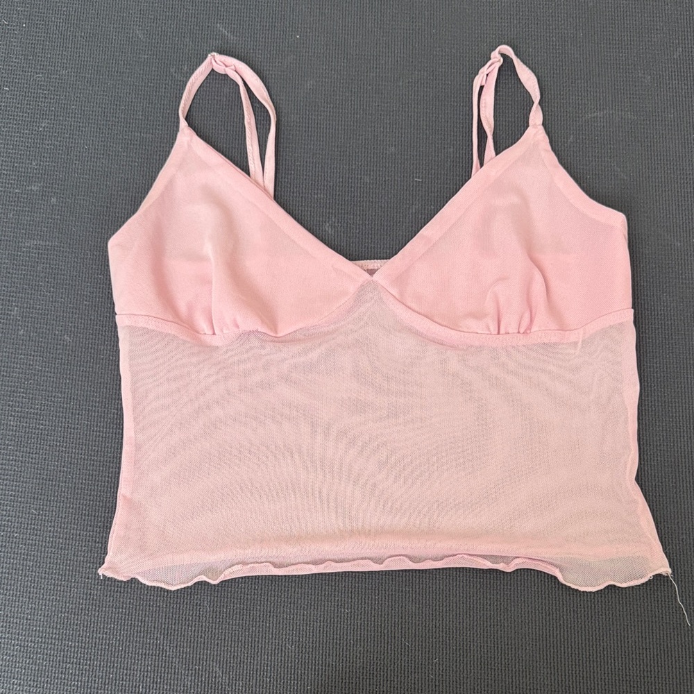 Pink Sheer Camisole Top